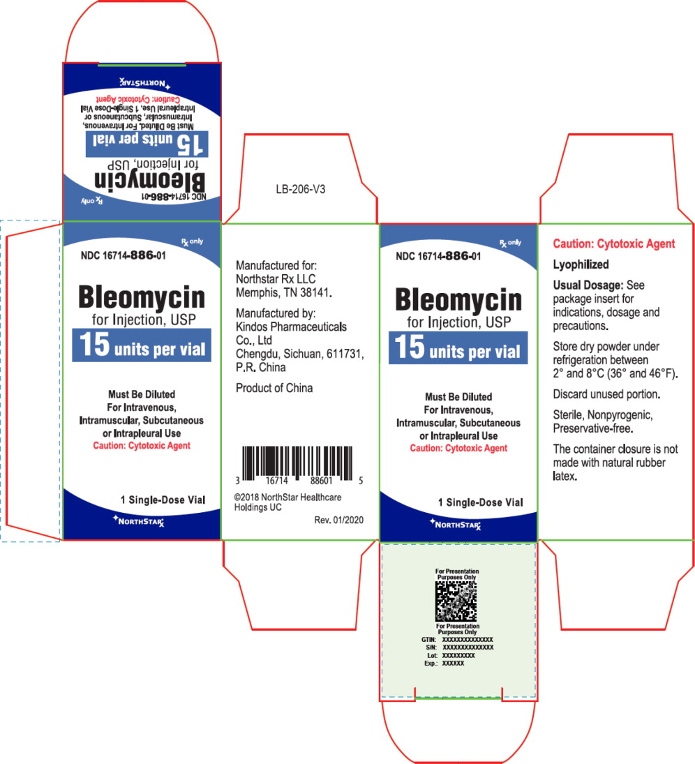 Principal Display Panel – Bleomycin for Injection, USP 15 units per vial Carton
