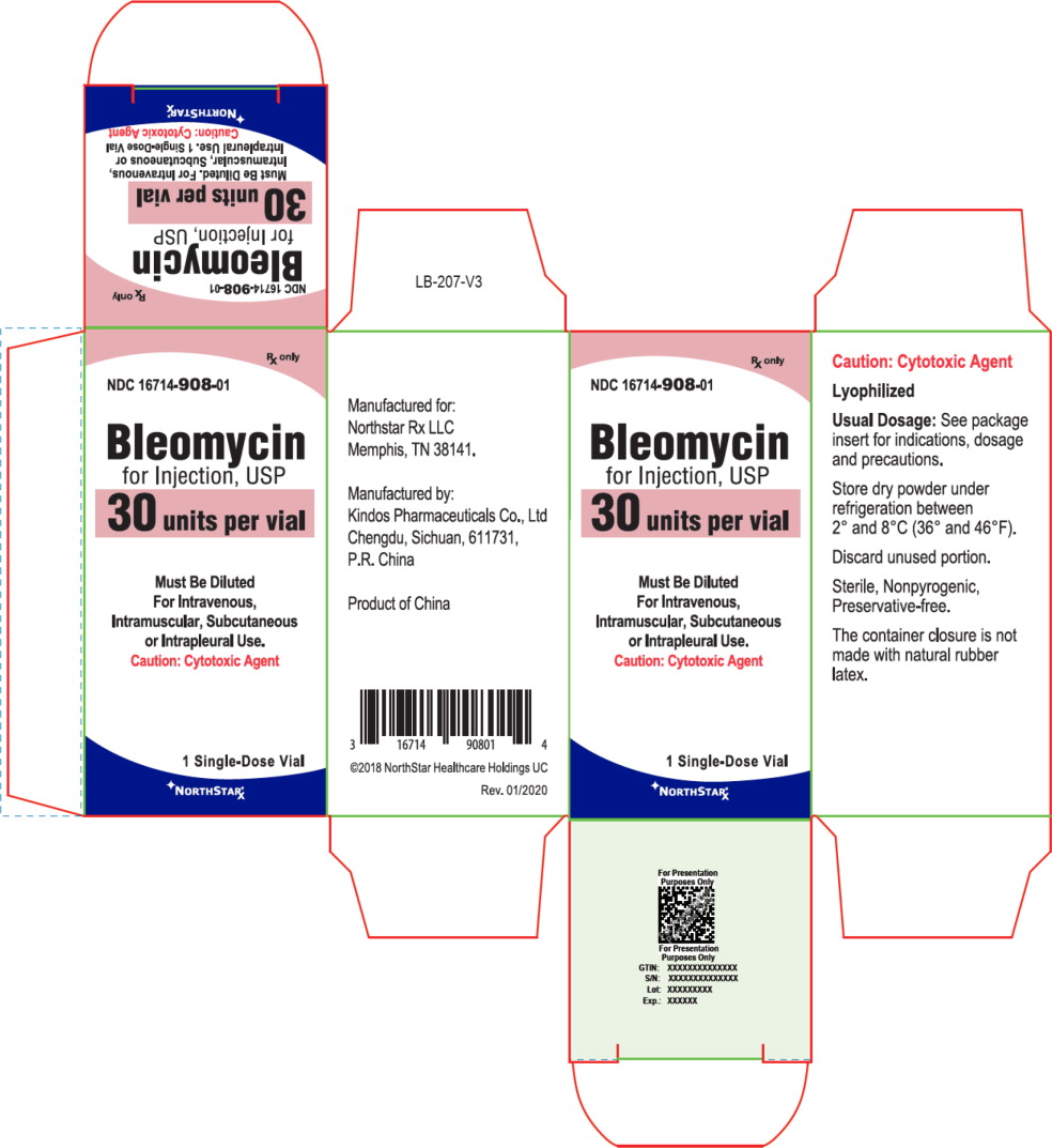 Principal Display Panel – Bleomycin for Injection, USP 30 units per vial Carton
