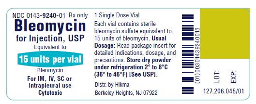 Bleomycin 15 units/vial