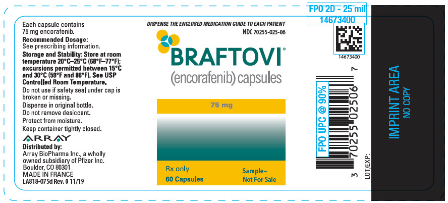PRINCIPAL DISPLAY PANEL - 75 mg Capsule Bottle Label - 025-06