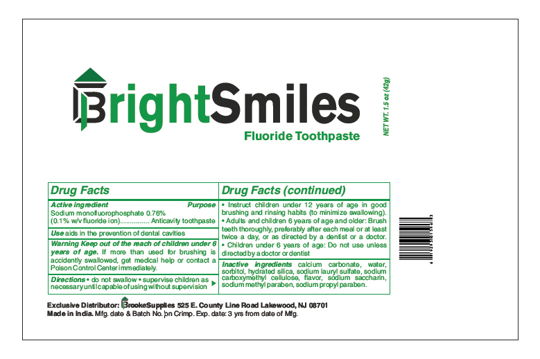 Bright Smiles | Sodium Monofluorophosphate Paste, Dentifrice Breastfeeding