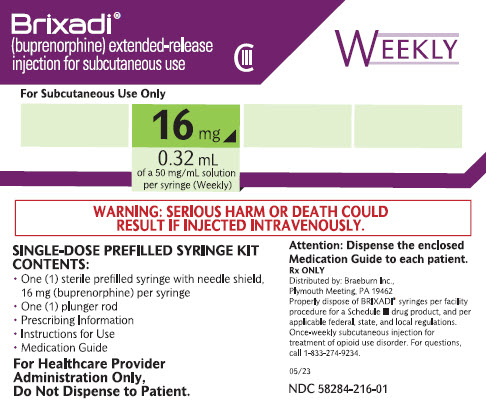 Carton - Principal Panel - 16 mg Weekly Dose