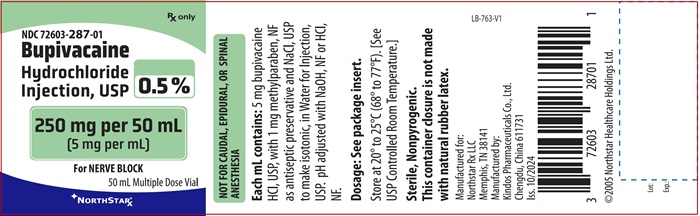 PRINCIPAL DISPLAY PANEL – 0.5% Bupivacaine Hydrochloride Injection, USP 250 mg per 50 mL Vial Label