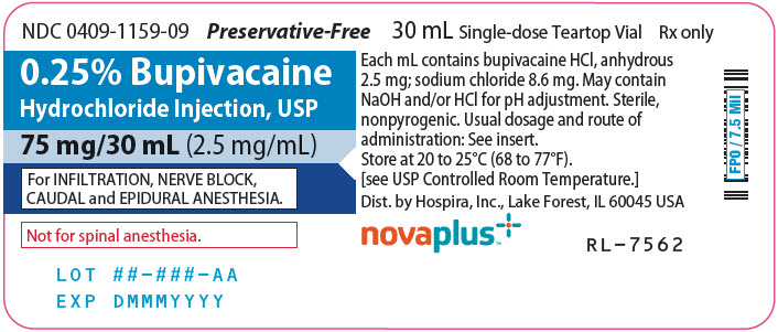 PRINCIPAL DISPLAY PANEL - 75 mg/30 mL Vial -1159
