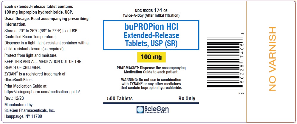 bupropion HCL 100 mg 500 Extended-Release Tablet, USP Label