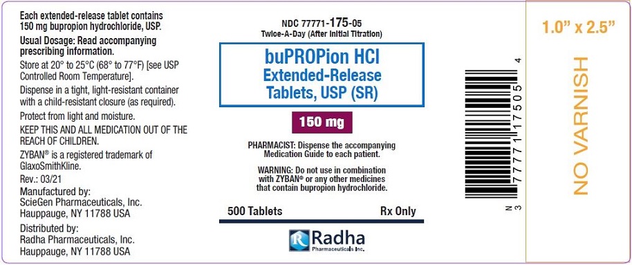 bupropion HCL 150 mg 500 Extended-Release Tablet, USP Labell