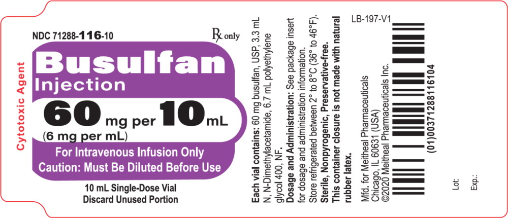 Principal Display Panel - Busulfan Injection 60 mg Vial Label
