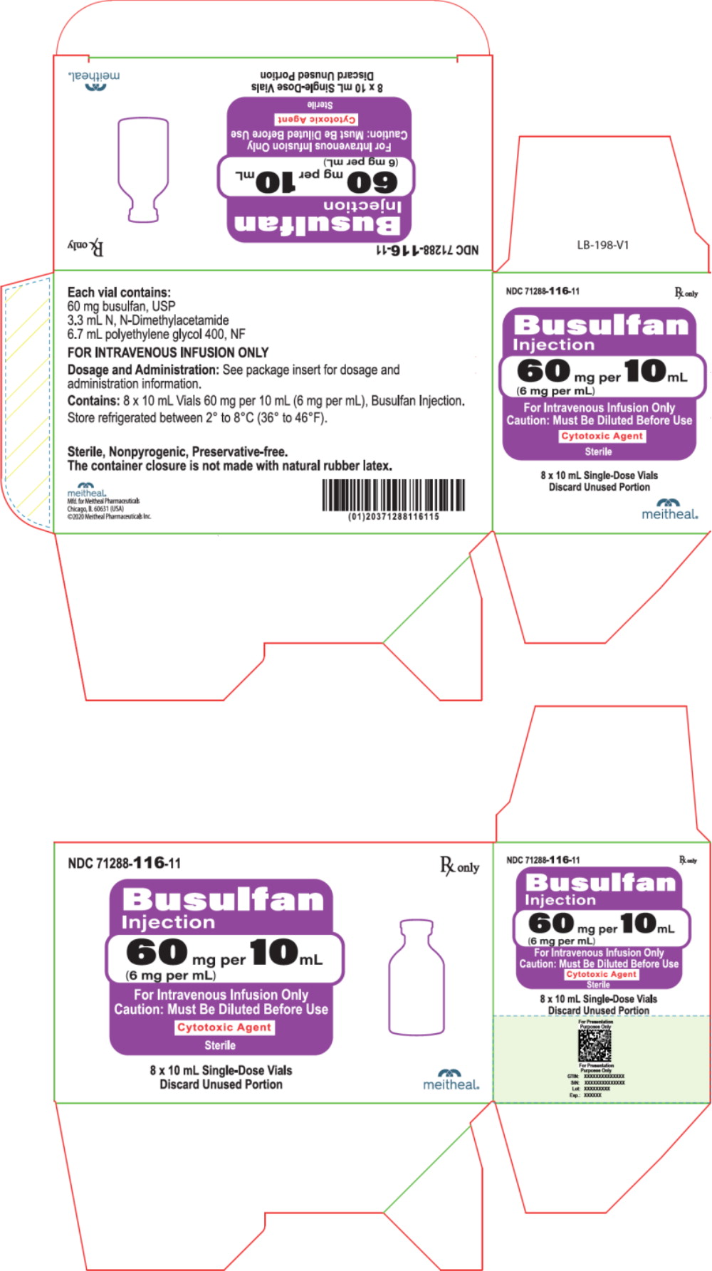 Principal Display Panel - Busulfan Injection 60 mg Carton
