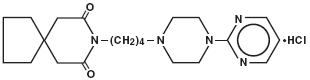 Buspirone Hydrochloride Structural Formula