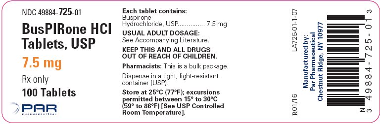 Buspirone Hydrochloride Tablets, USP 7.5 mg Bottle Label