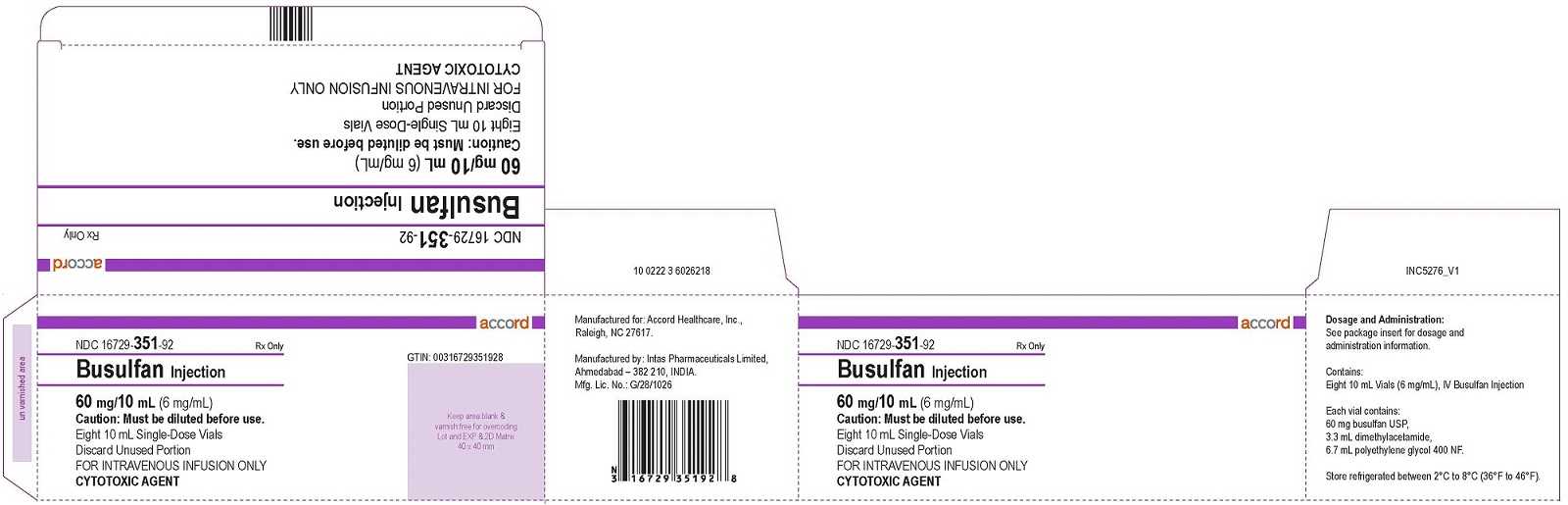 Carton Label for One Vial