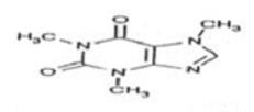 The following structural formula for Caffeine (1,3,7-trimethylxanthine), is a central nervous system stimulant of molecular weight 194.19. 
