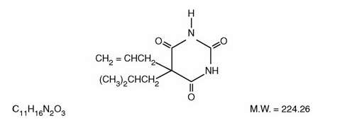 This is an image of the structural formula of Butalbital.