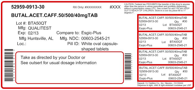 This is the label for Butalbital, Acetaminophen and Caffeine Tablets, USP 50 mg/500 mg/40 mg.