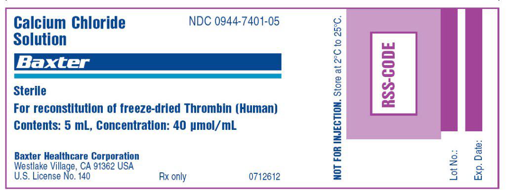 Calcium Chloride Solution 5 mL vial label