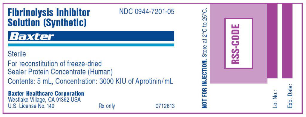 Fibrinolysis Inhibitor Solution (Synethic) 5 mL vial label