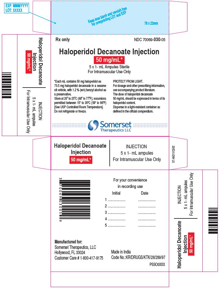 Final Carton Label (Haloperidol Decanoate Injection, 50 mg (base)/mL) - Pack of 5