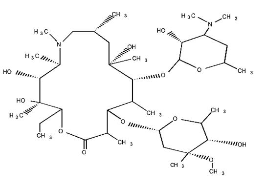 Azithromycin structural formula