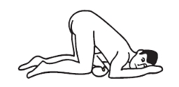 Knee-chest position illustration