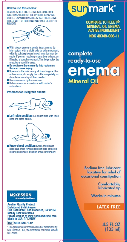 Sunmark Mineral Oil enema box principal display panel