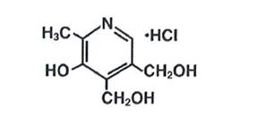 Pyridoxine Hydrochloride Structural Formula 