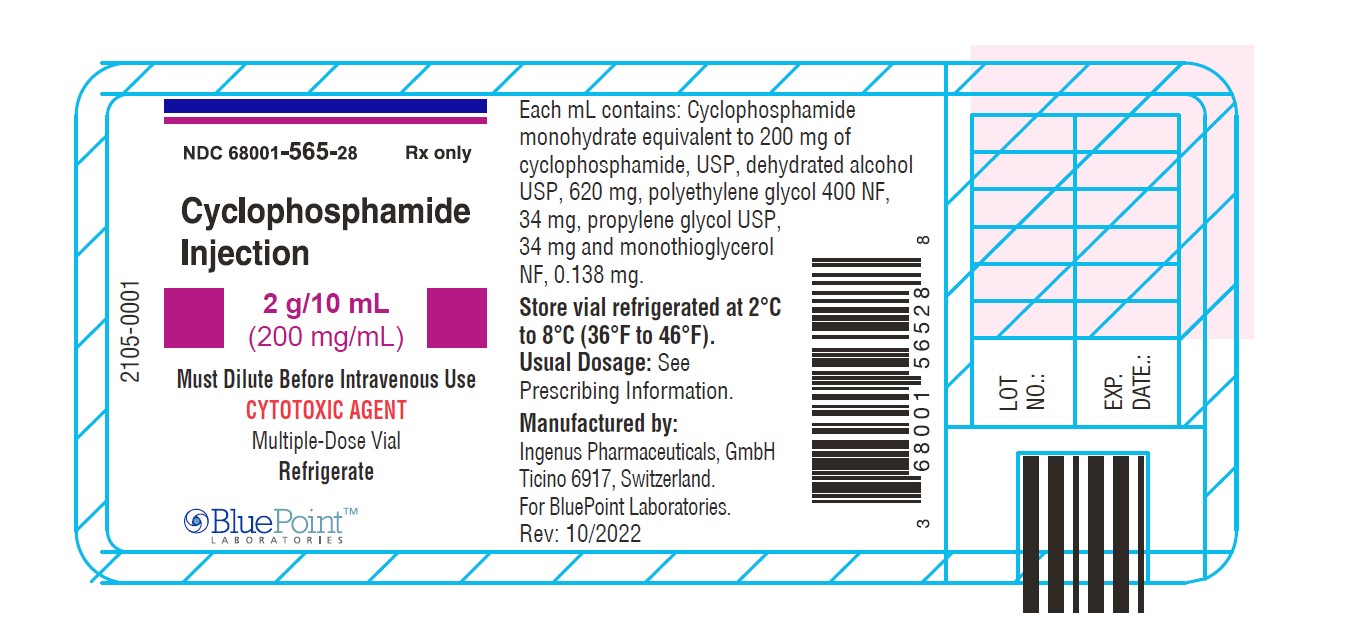 Cyclophophamide Injection 2g/10ml vial label