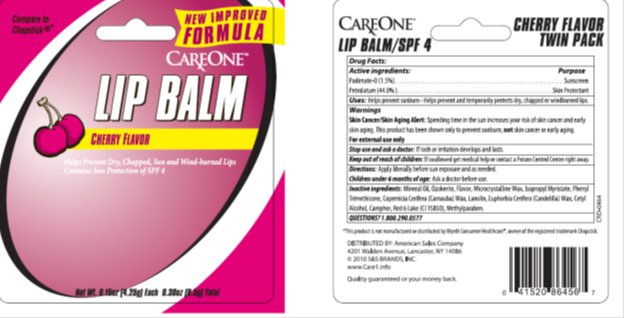 Care One SPF 4 Lip Balm Card