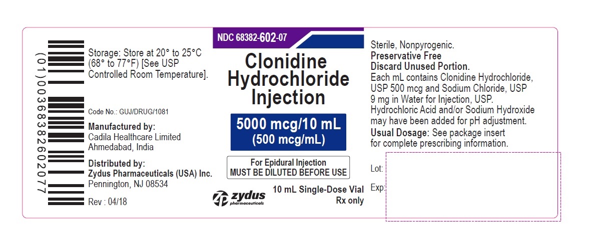 Clonidine Hydrochloride Injection 0.5 mg/mL, Vial Label