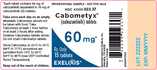 image of bottle label - professional sample - 60 mg - 15 tablets