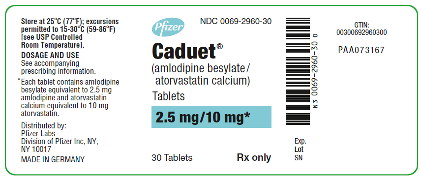 PRINCIPAL DISPLAY PANEL - 2.5 mg/10 mg Tablet Bottle Label