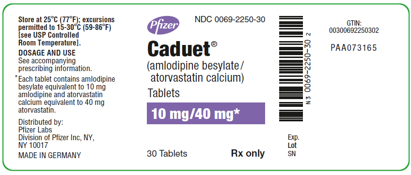 PRINCIPAL DISPLAY PANEL - 10 mg/40 mg Tablet Bottle Label