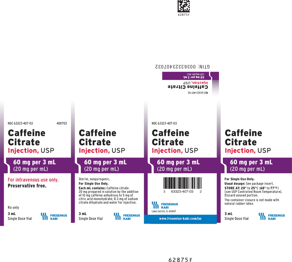 PPACKAGE LABEL - PRINCIPAL DISPLAY - Caffeine Citrate 3 mL Single Dose Carton
