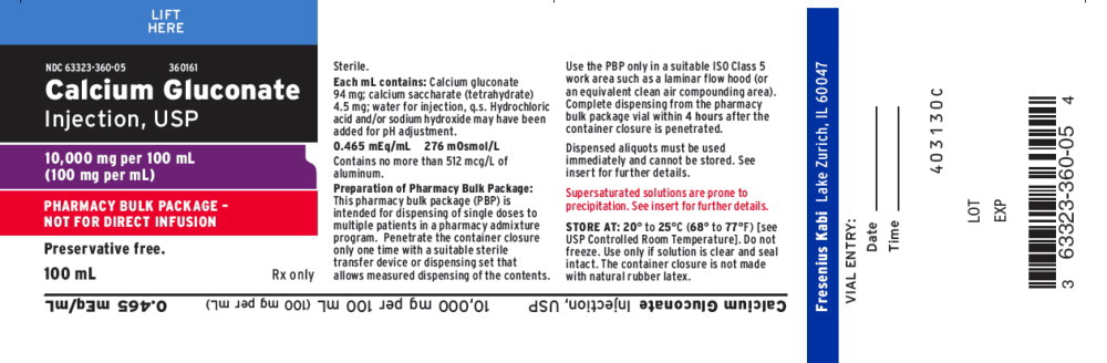 PACKAGE LABEL - PRINCIPAL DISPLAY PANEL - Calcium Gluconate 100 mL
