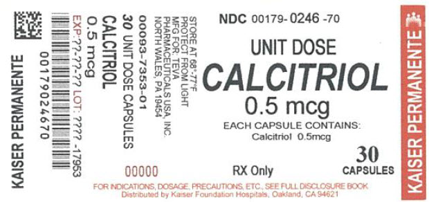 Calcitriol Capsules 0.5 mcg, Label