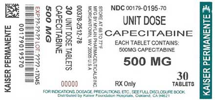 Capecitabine Tablets, USP 500 mg Bottle Label
