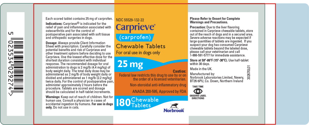Principal Display Panel - Carprieve Chewable Tablets 25 mg Label
