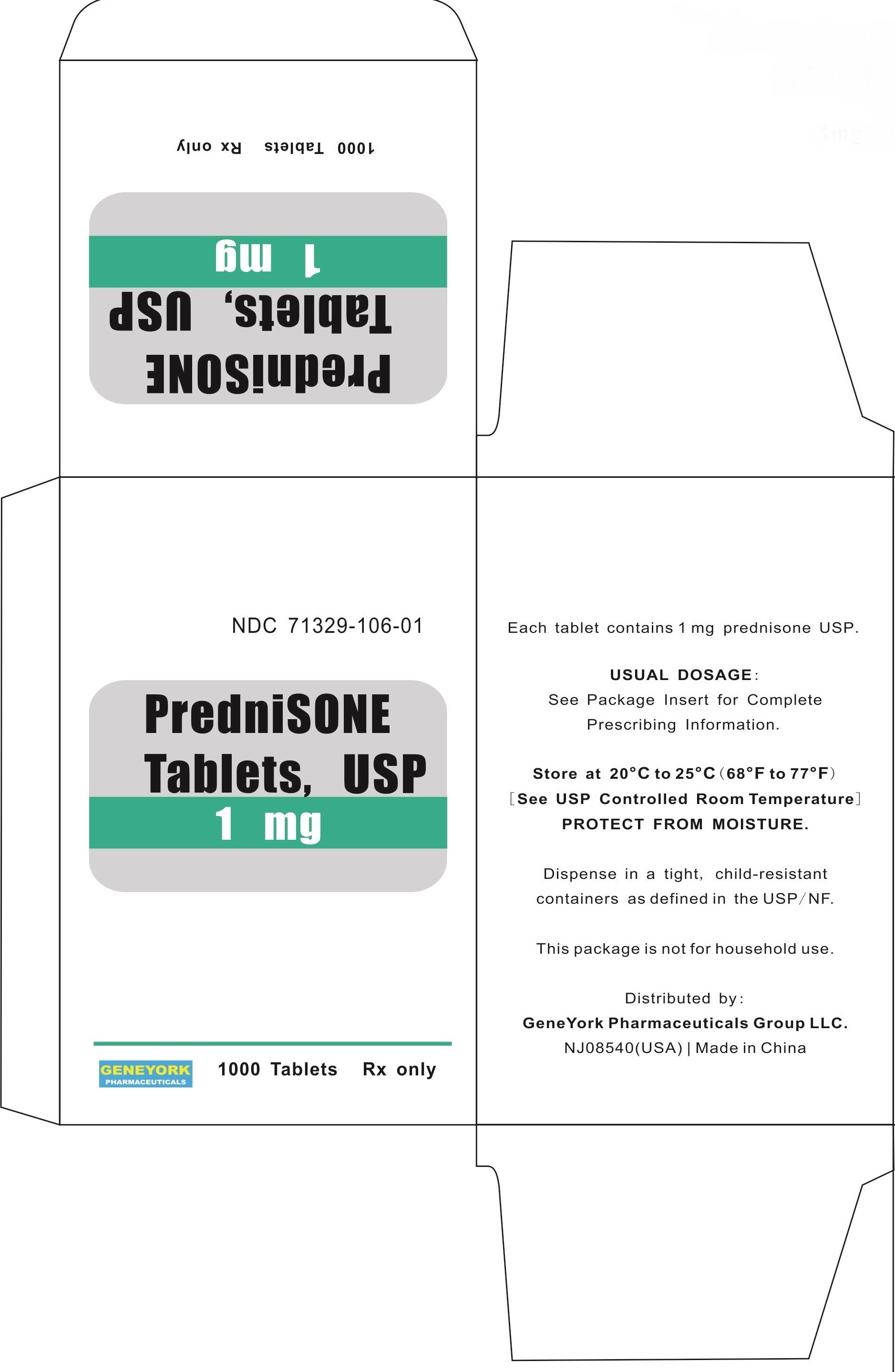 1000 Tablets Carton Label 1