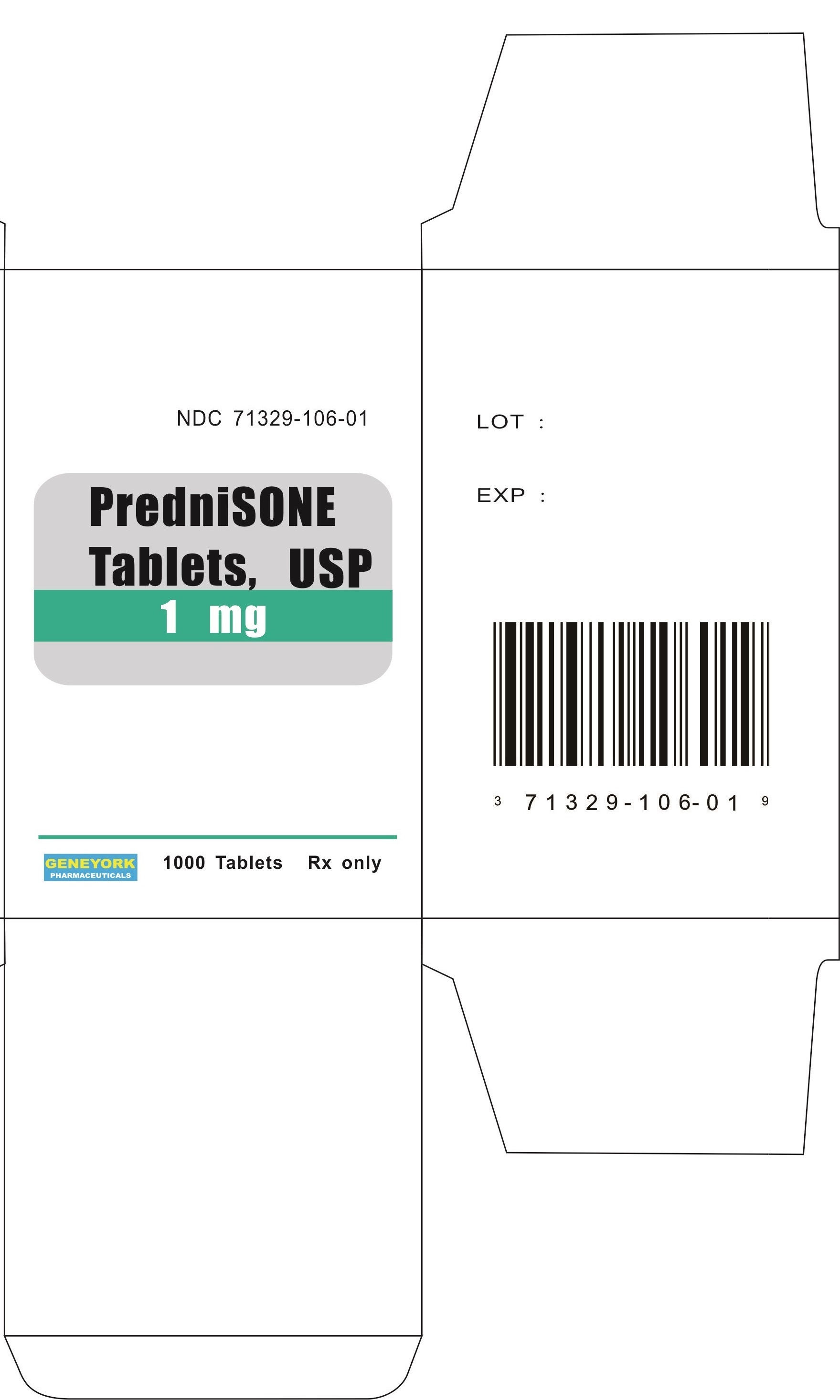 1000 Tablets Carton Label 2