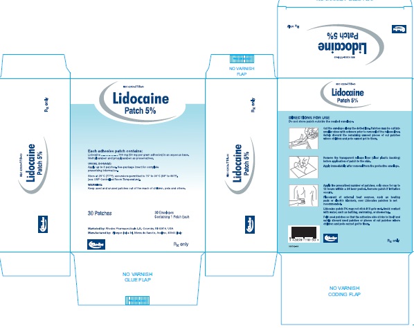 Lidocaine 5% Patch  Carton Label