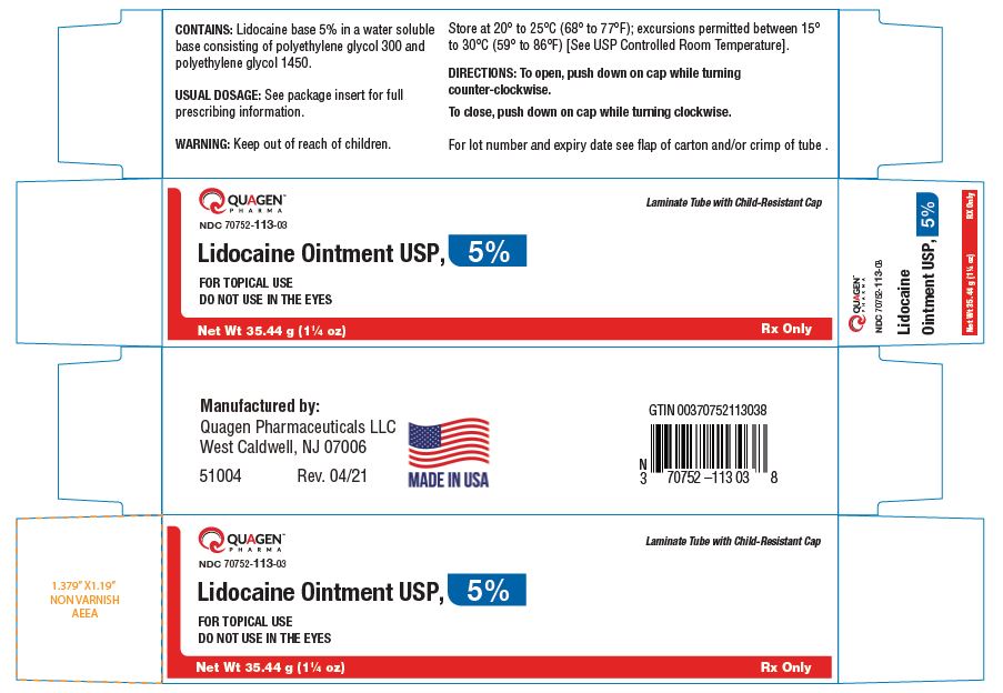 Lidocaine Ointment USP, 5% - 35.44g Carton