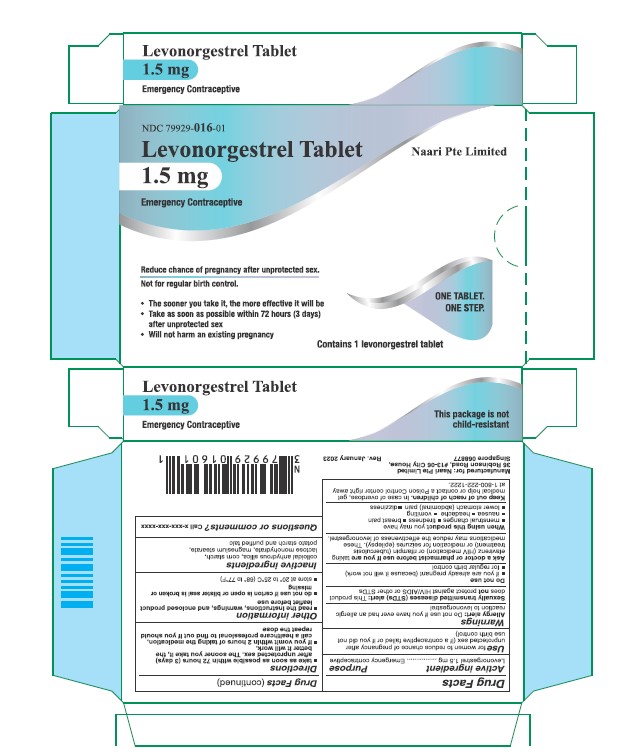 PRINCIPAL DISPLAY PANEL - 1.5 mg Tablet Blister Pack Box - NDC 69536-146-19