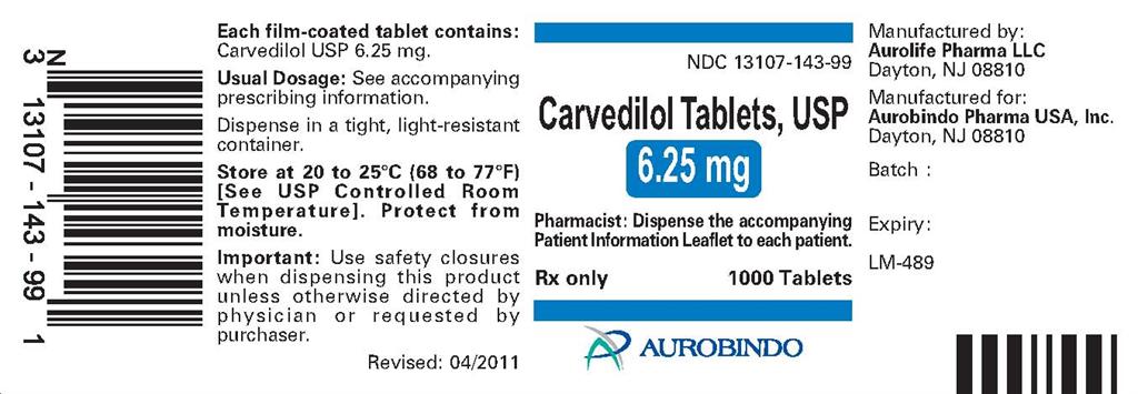 PACKAGE LABEL-PRINCIPAL DISPLAY PANEL - 6.25 mg (1000 Tablet Bottle)