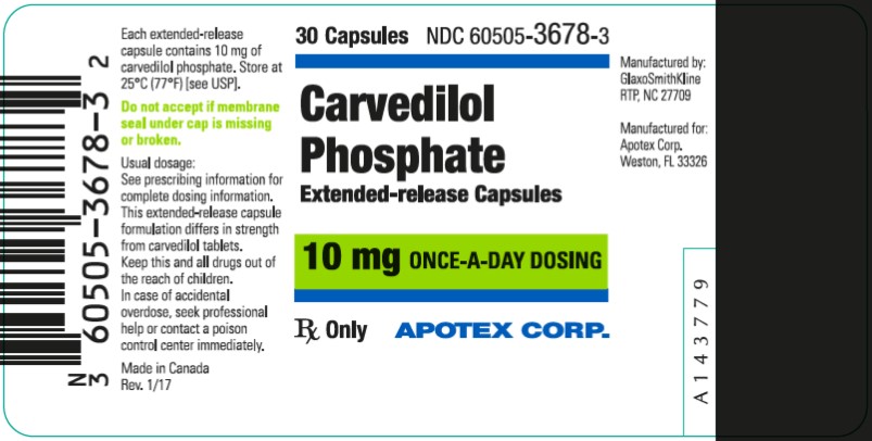 Carvedilol Phosphate ER 10mg capsule 30 count label