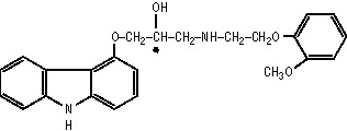 carvedilol chemical structure