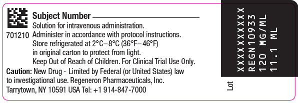 PRINCIPAL DISPLAY PANEL - 1332 mg/11.1 mL Initial Clinical Vial Label - REGN10933