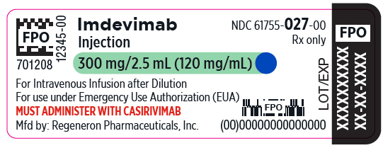 PRINCIPAL DISPLAY PANEL - 300 mg/2.5 mL Vial Label - Imdevimab