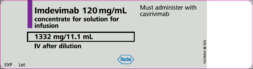 PRINCIPAL DISPLAY PANEL - 1332 mg/11.1 mL Vial Label - Imdevimab - Roche