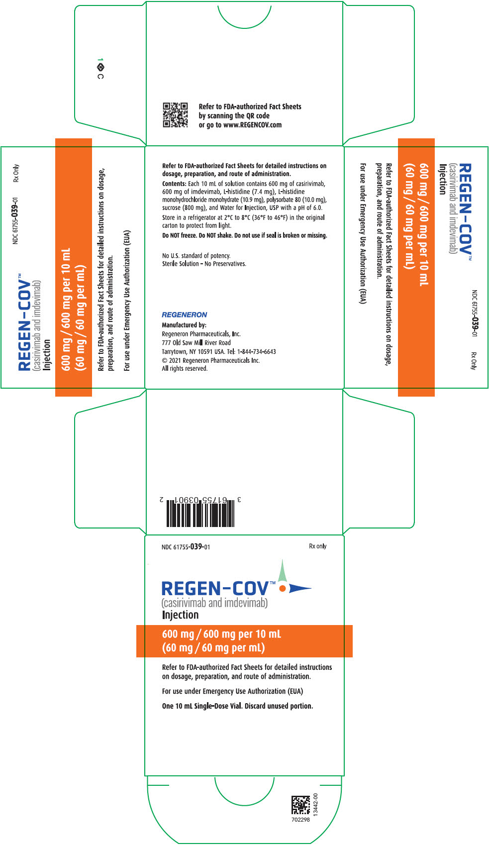 PRINCIPAL DISPLAY PANEL - 600 mg/10 mL Vial Carton