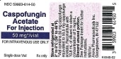 Caspofungin acetate for injection 50 mg NDC 59923-614-50 label