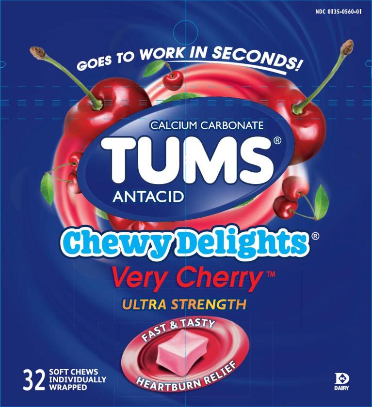 Tums Chewy Delights Very Cherry 32 count card